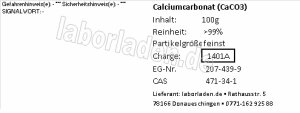 Calciumcarbonat Pharmaqualität, Lebensmittelqualität (EP, FCC), feinst (CaCO3)