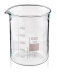 Beaker, heat-resistant borosilicate: 250ml, low form